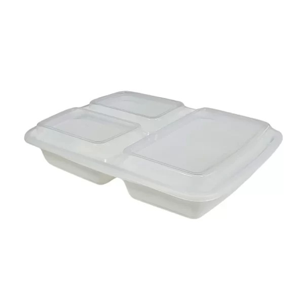 Dynasco 39oz 3 Compartment Rectangular Container [150 ea]